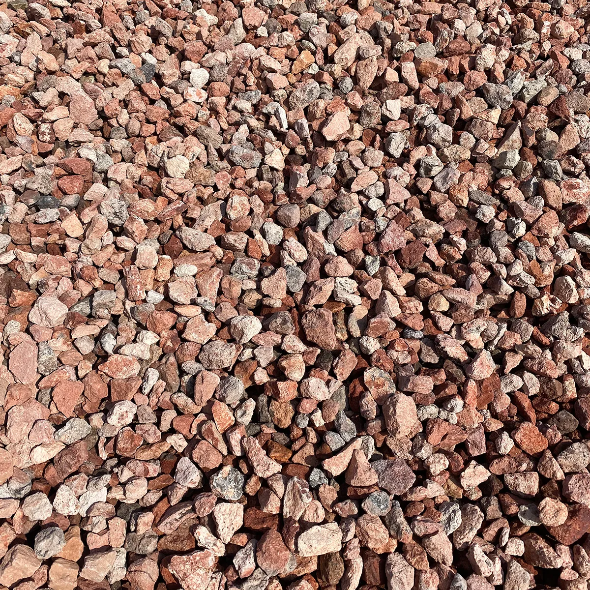 Apache Pink Gravel installed