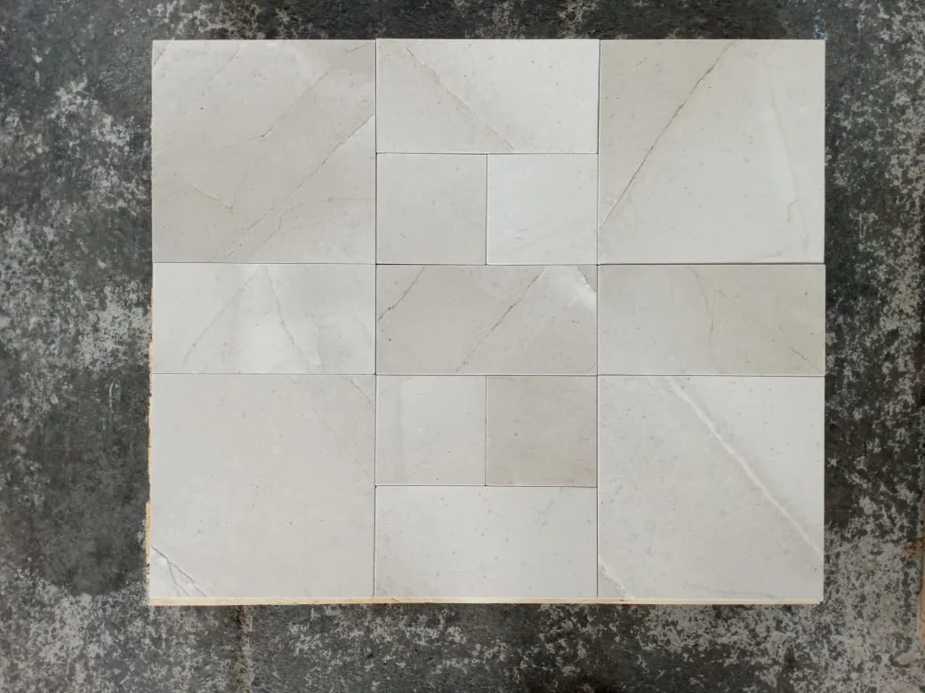 Crema Paloma Limestone, French pattern, 3 pcs