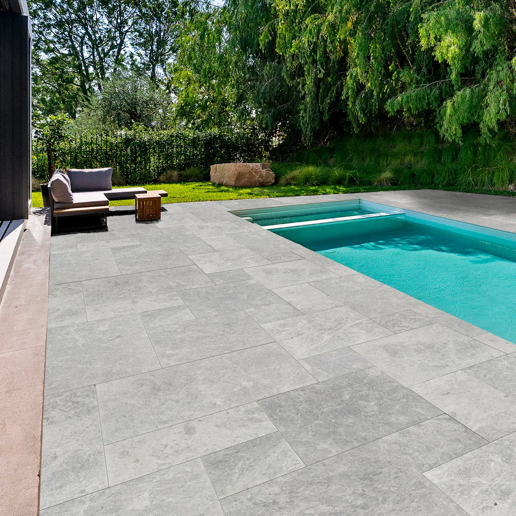 Tundra Gray Marble installed
